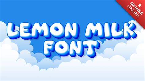 Lemon Milk Font Generator