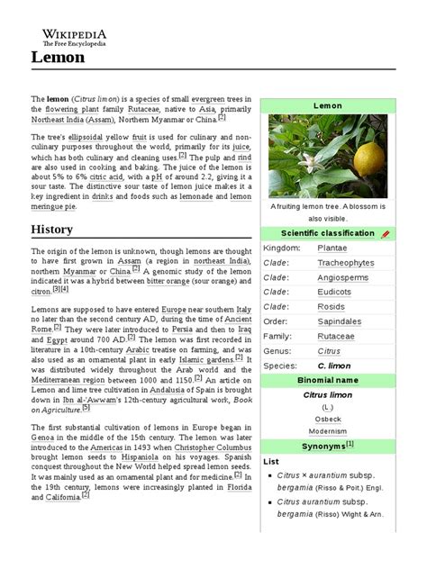 Lemon PDF Lemon Tropical Fruit - Scribd