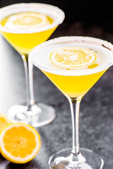 Lemon drop martini limoncello. Wet the rim of a martini glass with lemon juice and twist it into a plate of sugar. Combine two ounces of vodka, ¾ ounce of triple sec, one ounce of lemon juice, ¾ ounce of simple syrup, and a handful of ice into a cocktail shaker. Shake until chilled or for around 30 seconds. Pour into the prepared glass and serve immediately. 