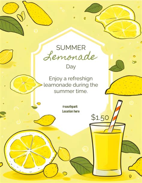 Lemonade Flyer Template Free