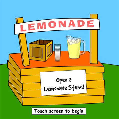 Lemonade Stand is a business simulation. The object of the game is to make as much profit as possible in 30 days. Then, use different strategies to improve your game. You will order supplies based on product sales projections, set prices for each product according to demand, and work the counter to fill orders in a timely manner. ...
