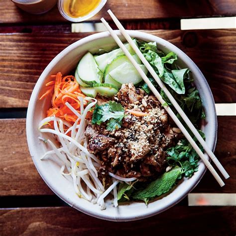 Lemongrass Pork and Rice Noodle Bowl Recipe - Nhi Mundy