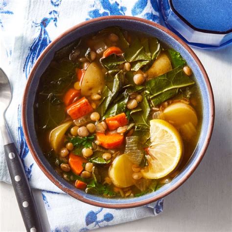 Lemony Lentil Soup with Collards - EatingWell