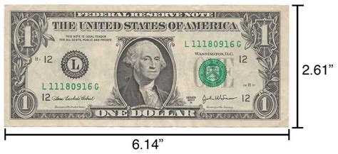 The length of a United States dollar bill is approximately 15.6 centimeters or 6.14 inches. This measurement applies to the most commonly used denomination, the one-dollar bill, which features notable figures such as George Washington on the front and the Great Seal of the United States on the back.