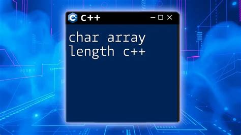 Length of char c.  This article explains how to calculate the size of a char array,...
