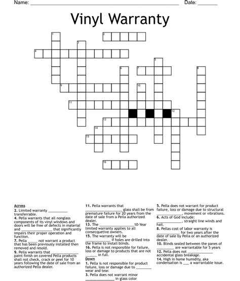 Lengthy warranty period crossword. Published: 17 May 2010 Summary. All projects should have a warranty period as part of the project plan. This allows the project team to assign resources to stabilize the software in production once it's been delivered. 
