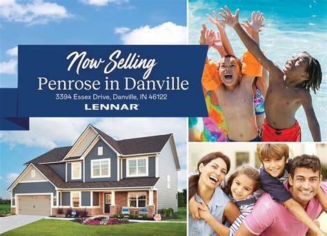 Lennar penrose. Cornerstone is a collection of new single-family homes coming soon to the Penrose master-planned community in Danville, IN. Residents will enjoy onsite amenities such as a swimming pool, pool house and playground. Danville offers great shopping and dining in its historic downtown. 