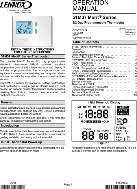 Lennox merit series thermostat installation manual. - 2005 chevy trailblazer manual free download.