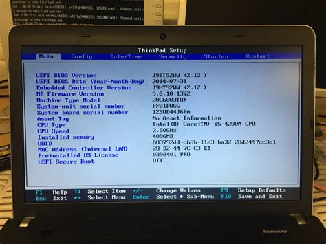 Lenovo bios setup. Enter the command "flash.cmd" and press the Enter key to start the flashing process. You may first see a confirmation prompt "Proceed with BIOS update now?". Click "Yes" to continue. You will see the prompt "Would you like to update the Serial Number?". Input "n" and press Enter. 