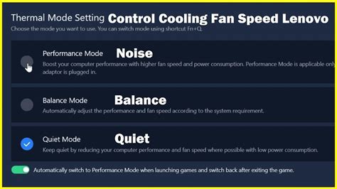 Lenovo fan speed control shortcut. .  2.  The function provides the modes be...