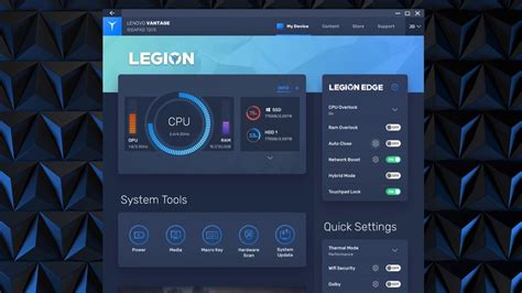 Lenovo vantage gaming feature driver.  If the website doesn't work properly withou...