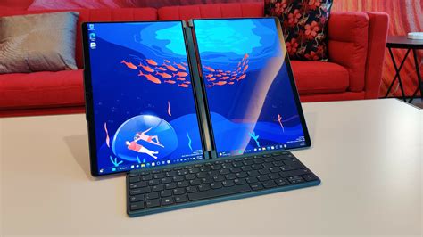 Lenovo yoga book 9i dual screen. The Yoga Book 9i comes with Intel Iris Xe graphics, 16B of RAM, and 512GB or 1TB of SSD storage. Whether your videoconferencing or watching a movie, the sound should be crisp, thanks to the Dolby ... 