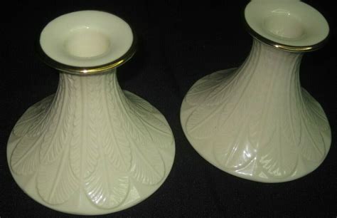 Find many great new & used options and get the best deals for Lenox Christmas Candle Holders with Gold Trim at the best online prices at eBay!. 