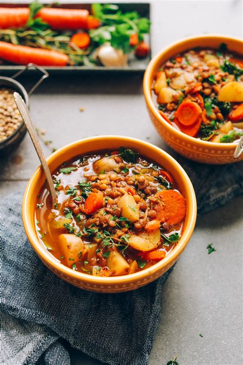 Lentil recipes vegan. Roast for 20–25 minutes, or until tender and just charred. Meanwhile, to make the cottage pie, heat the oil in a saucepan over a medium heat and fry the celery, swede and half the carrots for ... 