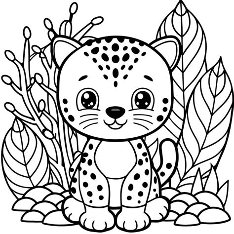 Leopard Coloring Book
