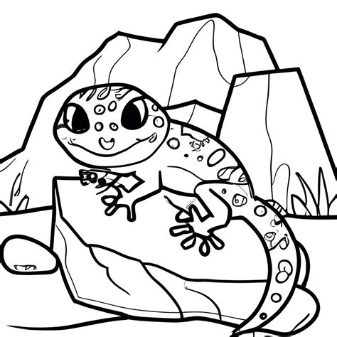 Leopard Gecko Coloring Pages Collection