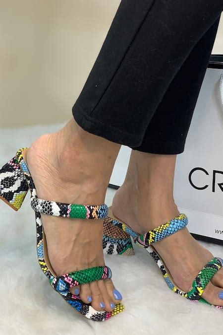 Leopard Pattern Block Heels Just 7