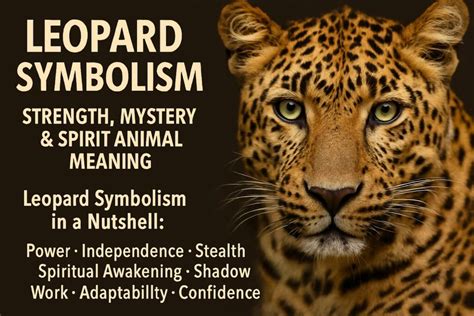 Leopard symbolism. com The leopard symbolizes swiftness, strength, and stea...
