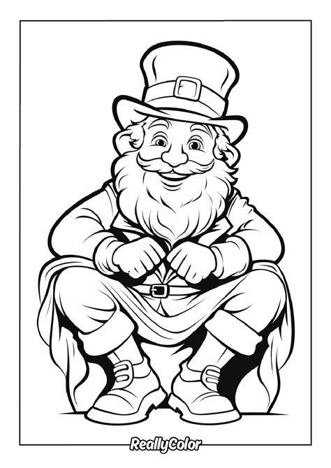 Leprechaun Coloring Shee
