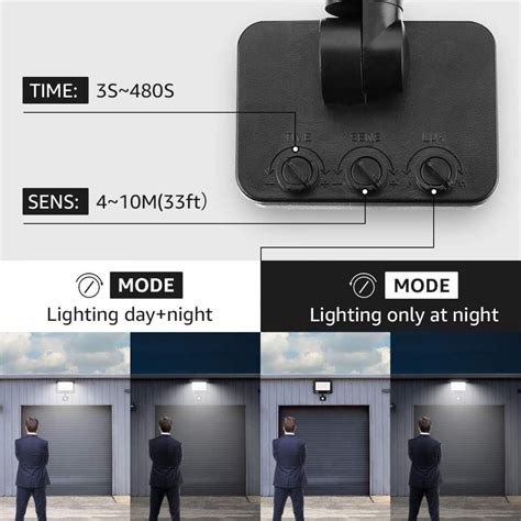 Lepro Security Lights Outdoor Motion Sensor, 50W PIR Sensor