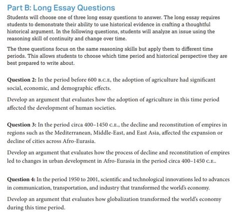 Leq apwh. 40 minutes. 15%. Students are given some choice over the short answer questions to answer (part 1B) as well as the specific long essay question to answer (part 2B). You likely already know that AP® Modern World History covers the historical period from 1200 CE to the present, over eight hundred years! 