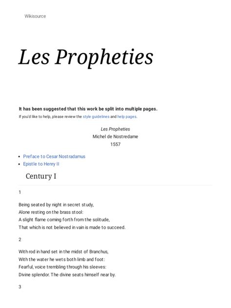 Les Propheties - Wikisource, the free online library