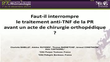 Les anti-TNF alpha la rhumatologie pour tous