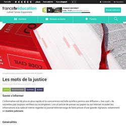 Les mots de la justice - Article EMC Lumni