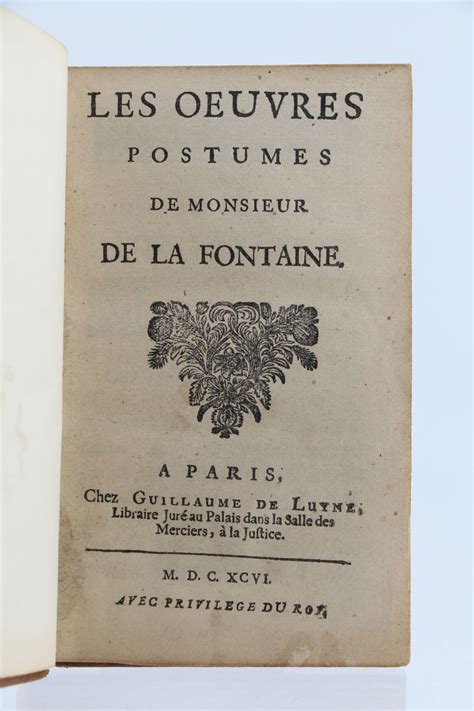 Les oeuvres posthumes de monsieur de la fontaine. - Workshop manual honda cb 400 four.