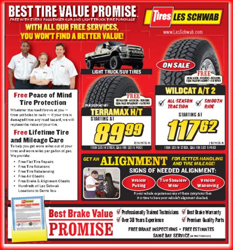Les schwab alignment price. An alignment can help prevent premature tire wear, which may result in thousands of additional miles from your tires. Visit the Pump Less Often ... At Les Schwab, employees are treated like partners; that's why many of them have been with Les Schwab for well over 30 years. So you'll enjoy friendly, familiar faces — along with convenient ... 