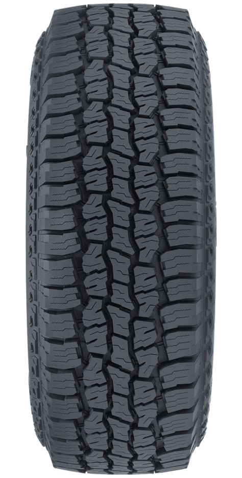 Open-range all-terrain tires are off-road traction engineered with an open tread pattern to improve grip and stability in wet, dry, or icy conditions. They typically feature large voids between the tread blocks that are open on both sides allowing mud, sand, or snow to quickly clear when you're driving.. 