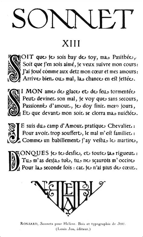 Les sonnets