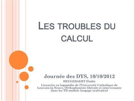 Les troubles du calcul - YUMPU