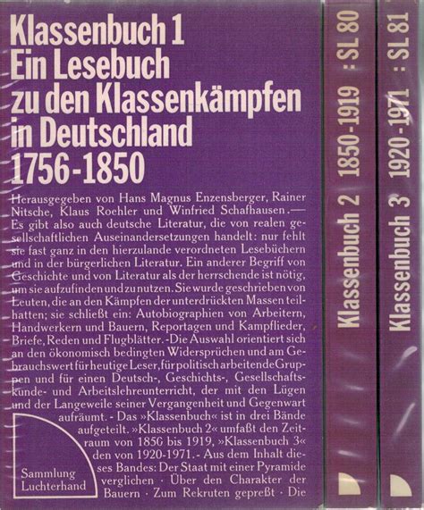 Lesebuch zu den klassenkampfen in deutschland. - Handbuch für gesundheit und sicherheit im labor.