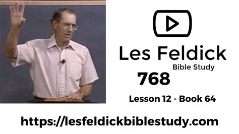 Lesfeldick.org 6. This package includes teachings on the Book of Revelation from Les Feldick's TV programs. They are available for purchase in Book, DVD, or CD format. ... and 6 CD set. Lesson 1: Salvation - Hell versus Lake of Fire - New Heaven and Earth: Revelation 20 Lesson 2: Review - Revelation 21 & 22 (Final 1007 Years) - Intro to Matthew & New Testament ... 