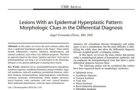 Lesions With an Epidermal Hyperplastic Pattern