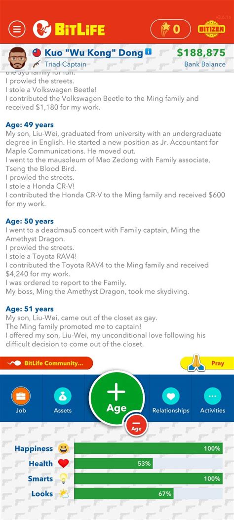 Less Go Triad Captain : r/bitlife - Reddit