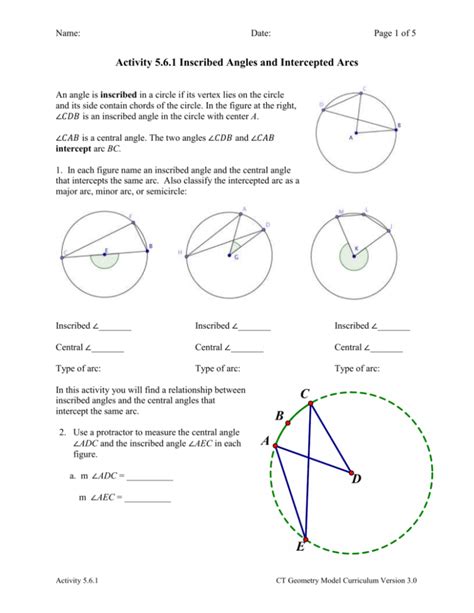 Lesson 1 Central and Inscribed Angles and Arcs-worksheet.pdf ...