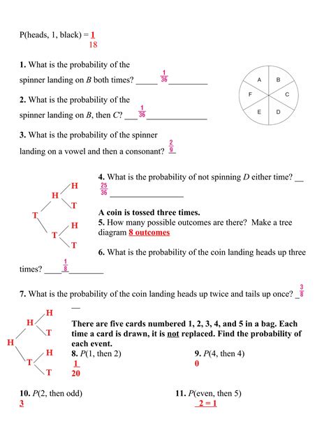 Lesson 11 5 Practice Probability