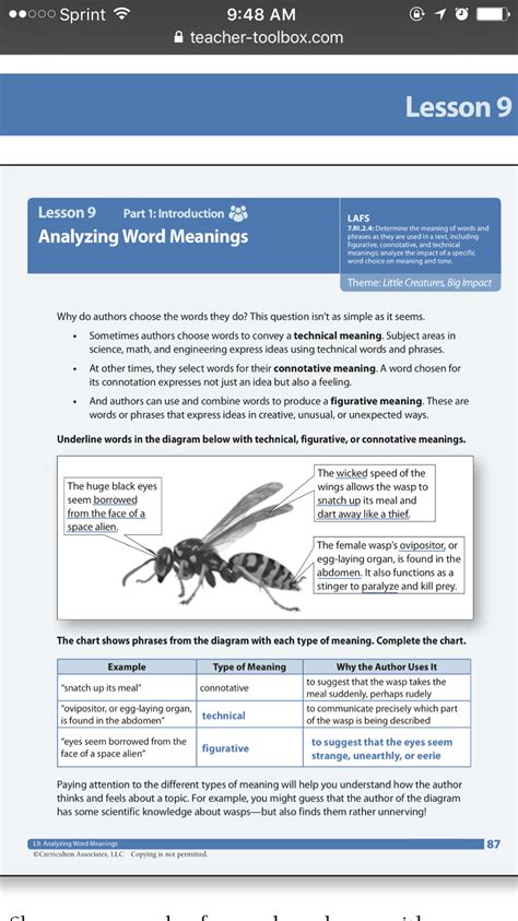 Lesson 14 analyzing word choice answer key. Lesson 3 L10: Analyzing Text Structure 89 Part 1: Introduction Lesson 10 ©Curriculum Associates, LLC Copying is not permitted. AT A GLANCE By studying a table of contents from an informational text, students develop their understanding of how authors use different text structures to organize ideas. Students learn that identifying and analyzing ... 