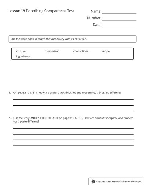 Lesson 19 describing comparisons answer key.  L19:Comparingand Contrasting Te...