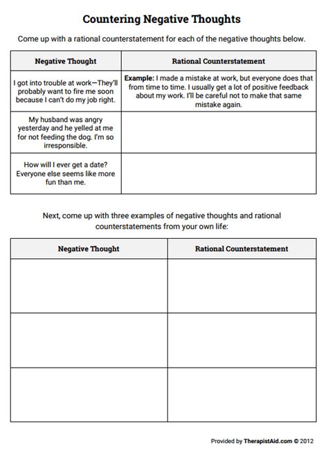 Lesson 1_Stopping Negative Thinking Worksheet