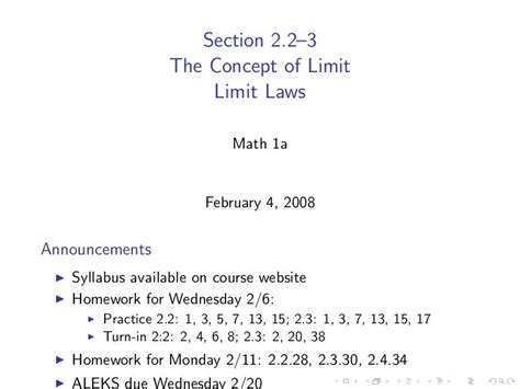 Lesson 2 Limits And Limit Laws