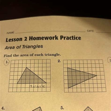 Lesson 2 Skills Practice Area Of Triangles Answer Key