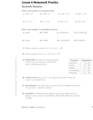 Lesson 6 extra practice scientific notation answer key page 57. 06 This quiz...