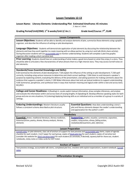 Lesson Components - Austin ISD