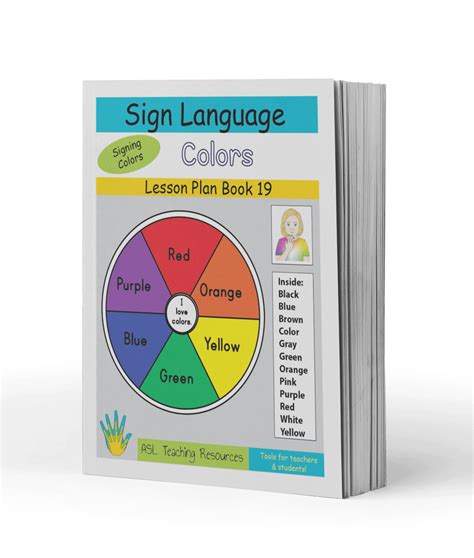 Lesson Plan Book 19 ASL Colors ASL Teaching Resources