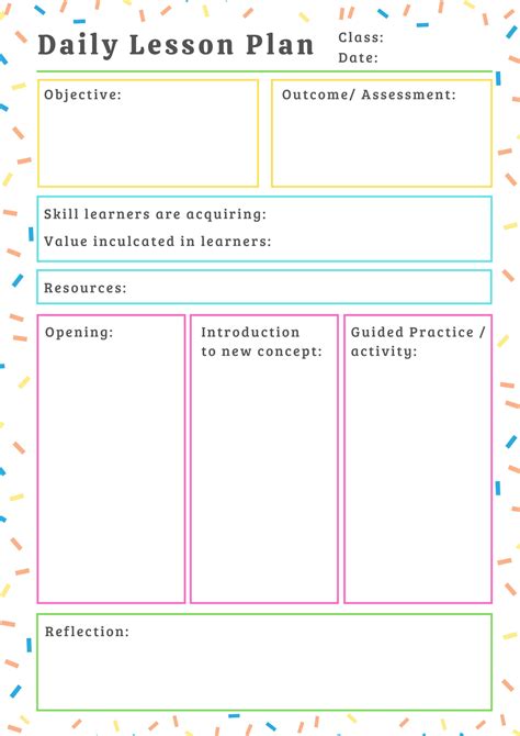 Lesson Plan Format Printable Lesson Plans Lesson Plan Template Free Lesson Plan Format