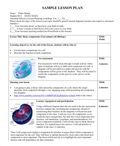 Lesson Plan Template 14+ Free Word, PDF Documents Download Free & Premium Templates