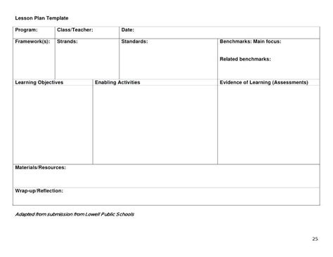 Lesson Plan Template For Small Group Instruction